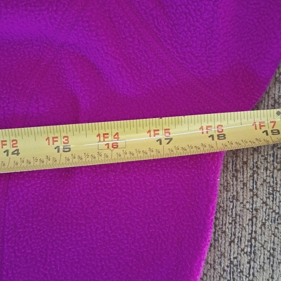 The North Face Hot Pink Fleece Quarter Zip Pullover Jacket Tall Activewear Cozy - Picture 8 of 10